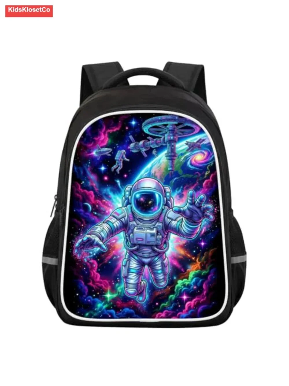 Kids Space Backpack 17 Inch, Ergonomic School Bag with Reflective Strip, Large